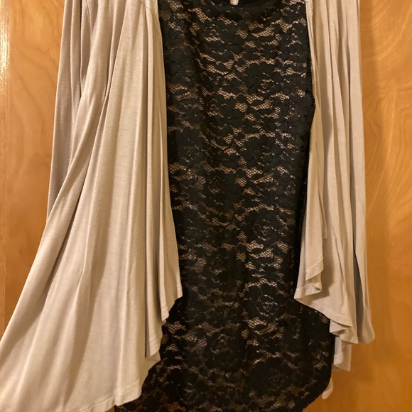 2-pc Cardigan & shell, black lace and tan cardigan - Picture 10 of 10